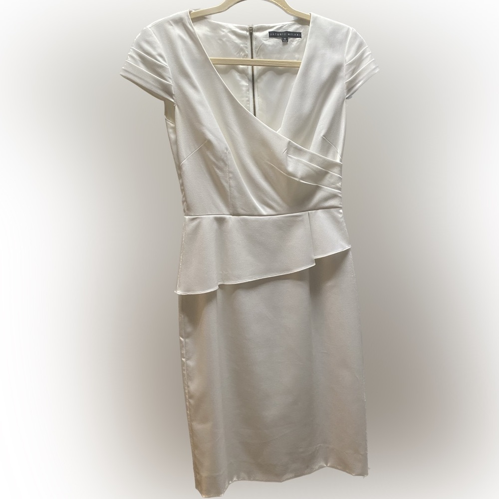 Antonio Melani White Peplum Dress